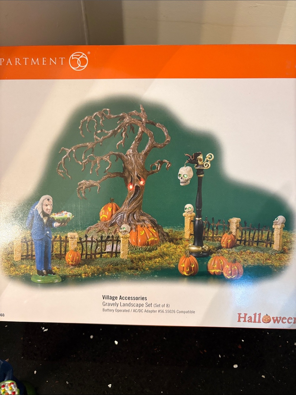 Department 56 LIT Halloween Village Gravely Landscape Accessory Set/8 Spooky - Picture 6 of 17